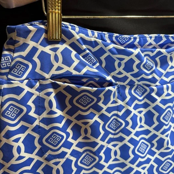Lulu-B Blue and White Mini Skirt - Picture 5 of 8